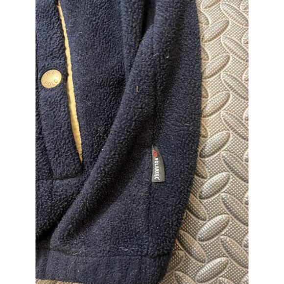 VTG Polo Ralph Lauren Blue Fleece Jacket Men's XL Polartec Sweatshirt Y2K Zip - Picture 3 of 11